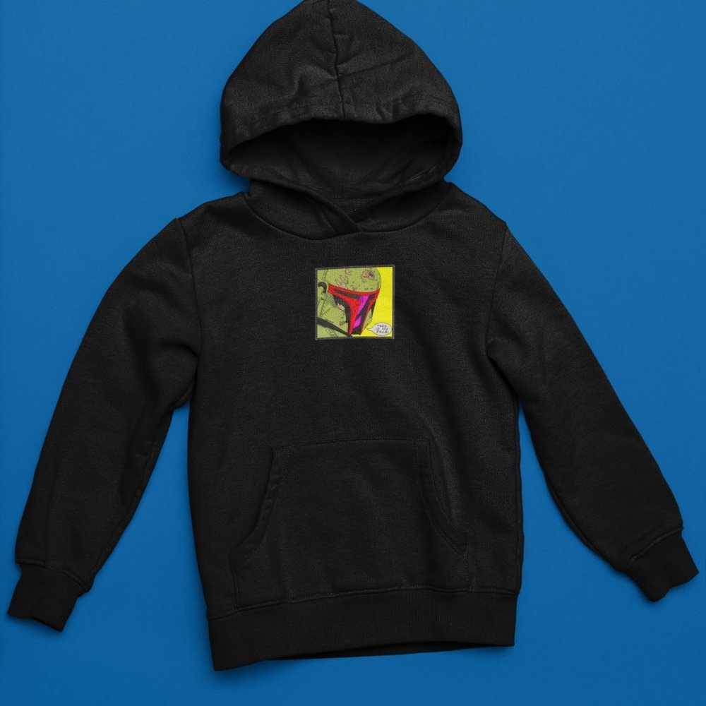 New- White&black Embroidered anime box hoodies